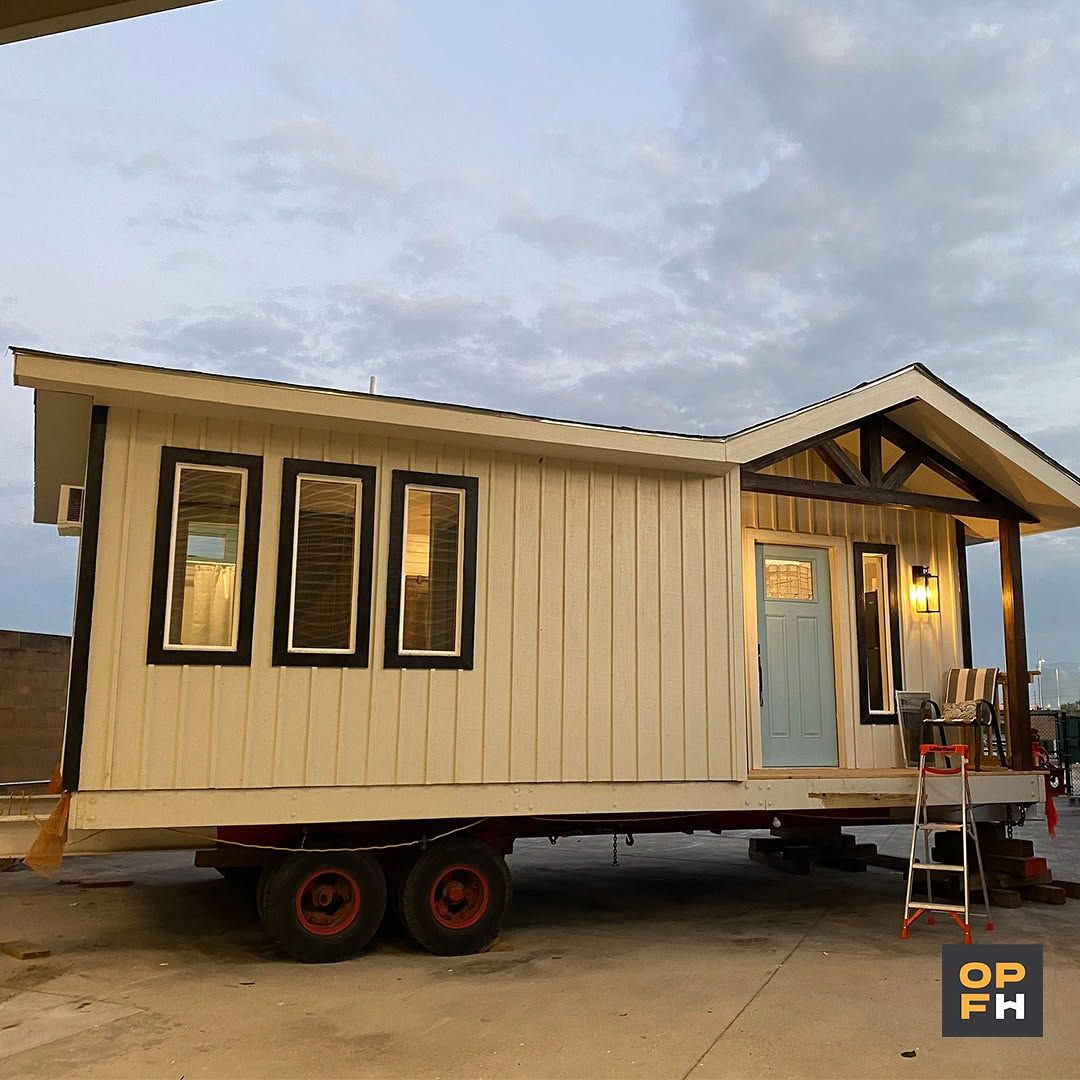 a tiny house on a trailer
