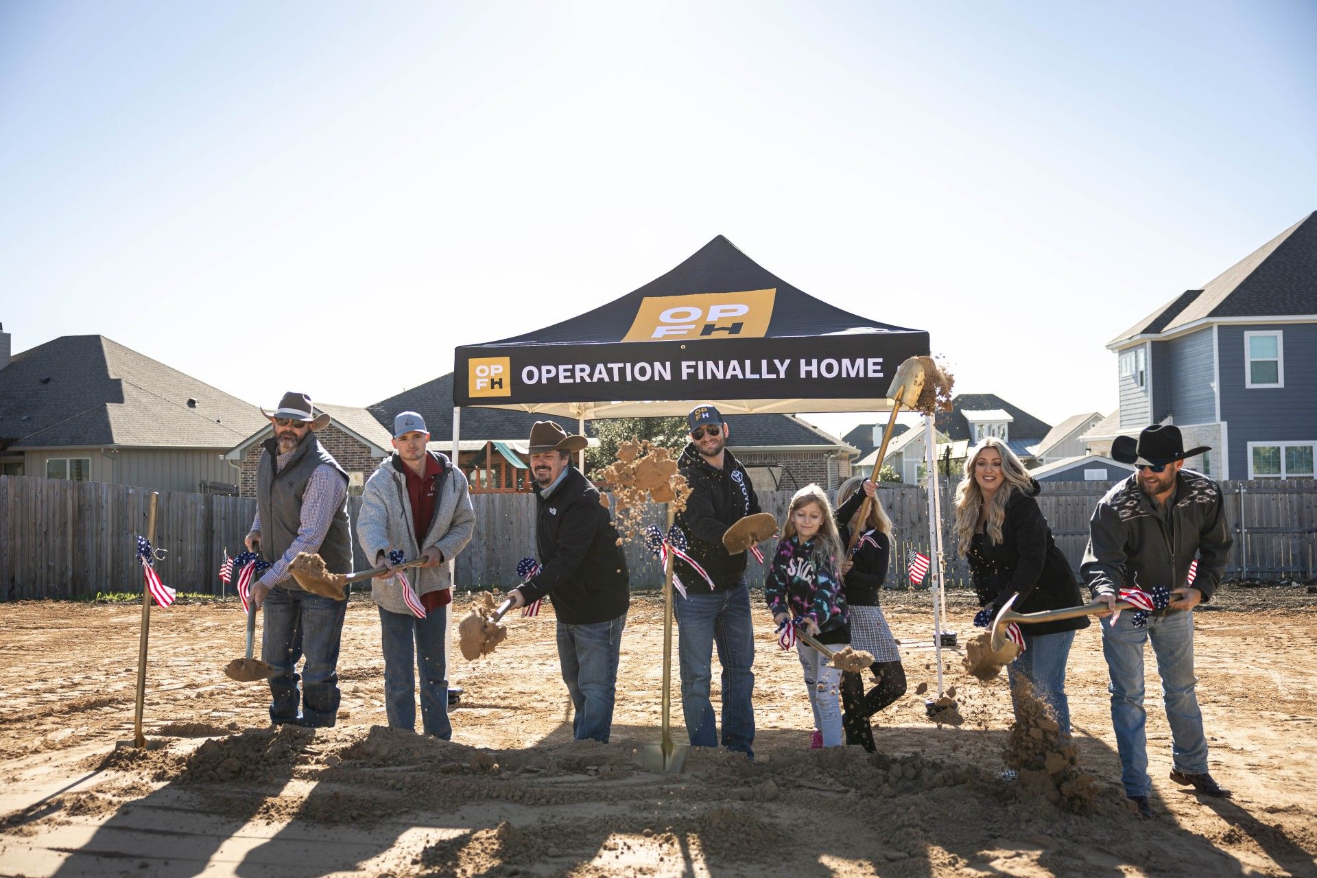 spraggins family at a groundbreaking