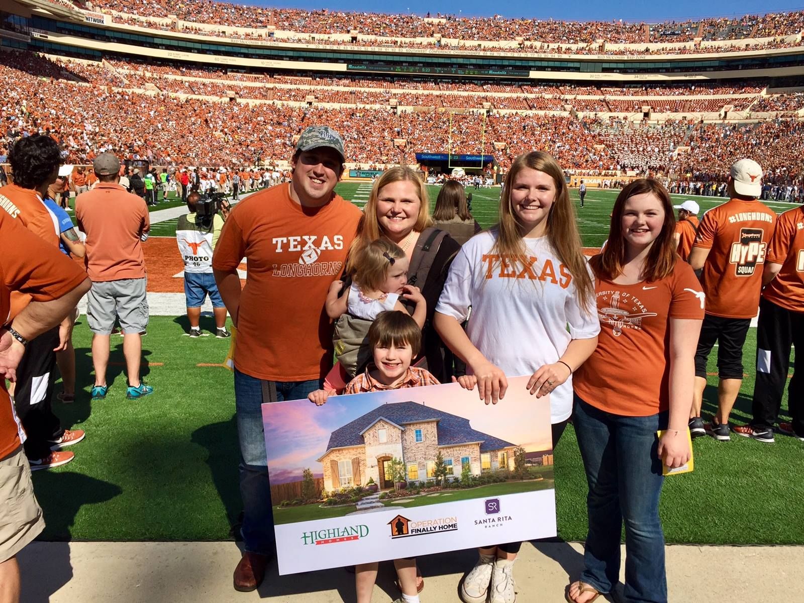 the detuccio family at a texas football game